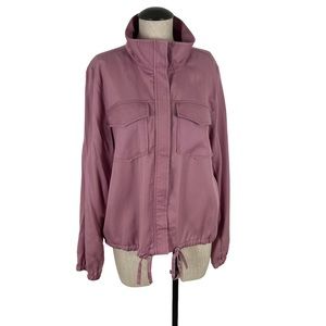 NWT LOFT Outlet Dusty Pink Cargo Lightweight Women’s Jacket Sz L